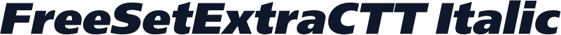 FreeSetExtraCTT Italic
