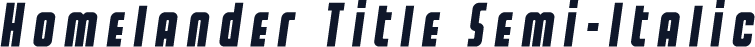 Homelander Title Semi-Italic
