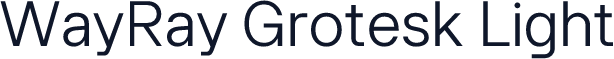 WayRay Grotesk Light