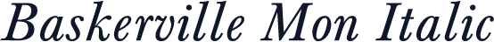 Baskerville Mon Italic