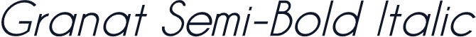 Granat Semi-Bold Italic