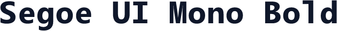 Segoe UI Mono Bold
