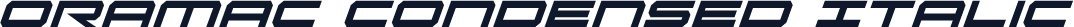 Oramac Condensed Italic