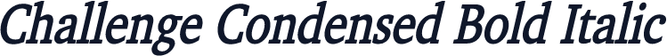 Challenge Condensed Bold Italic
