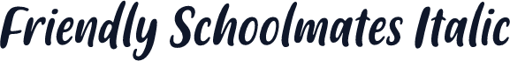 Friendly Schoolmates Italic