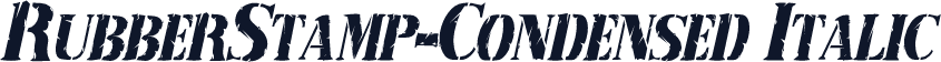 RubberStamp-Condensed Italic