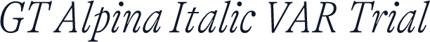 GT Alpina Italic VAR Trial