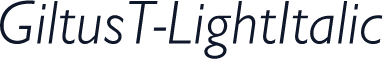 GiltusT-LightItalic