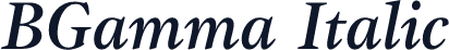 BGamma Italic