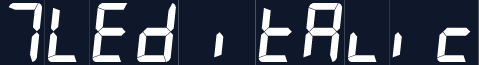 7LED italic