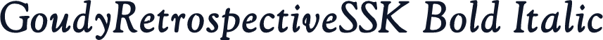 GoudyRetrospectiveSSK Bold Italic