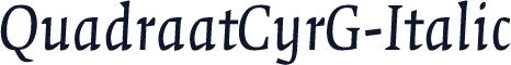 QuadraatCyrG-Italic