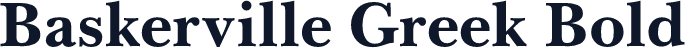 Baskerville Greek Bold