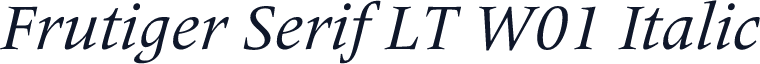Frutiger Serif LT W01 Italic