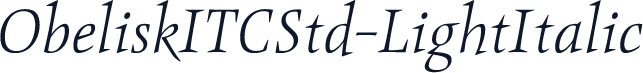 ObeliskITCStd-LightItalic