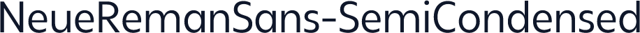 NeueRemanSans-SemiCondensed