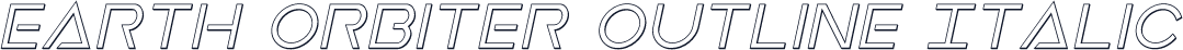 Earth Orbiter Outline Italic
