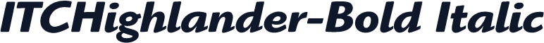 ITCHighlander-Bold Italic