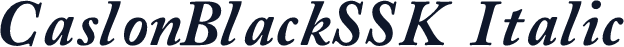 CaslonBlackSSK Italic