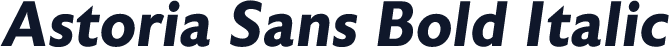 ☞Astoria Sans Bold Italic