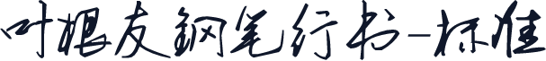 叶根友钢笔行书-标准