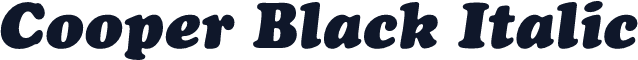 Cooper Black Italic