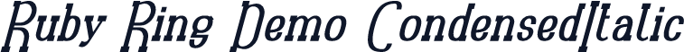 Ruby Ring Demo CondensedItalic