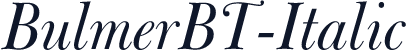BulmerBT-Italic