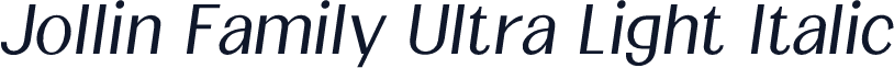 Jollin Family Ultra Light Italic