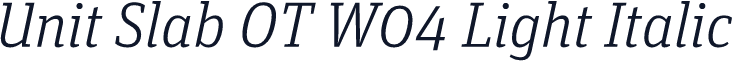 Unit Slab OT W04 Light Italic
