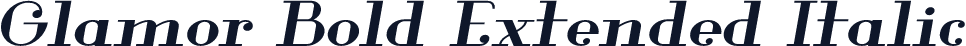 Glamor Bold Extended Italic
