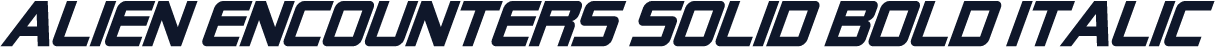 Alien Encounters Solid Bold Italic