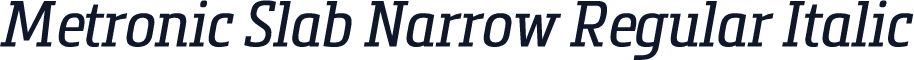 Metronic Slab Narrow Regular Italic