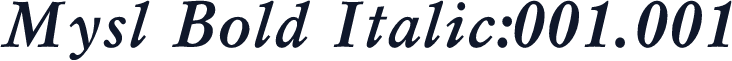 Mysl Bold Italic:001.001