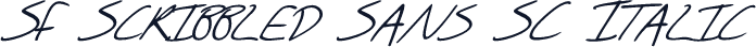 SF Scribbled Sans SC Italic