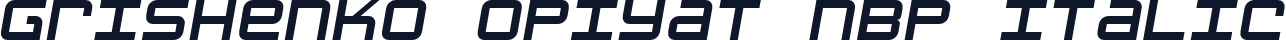 Grishenko Opiyat NBP Italic