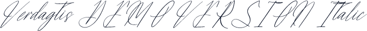 Verdagtis DEMO VERSION Italic