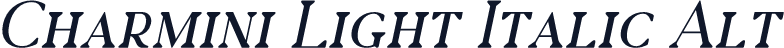 Charmini Light Italic Alt