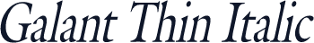 Galant Thin Italic