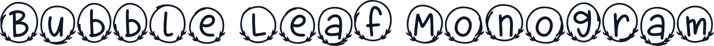 Bubble Leaf Monogram