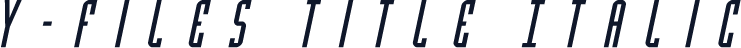 Y-Files Title Italic