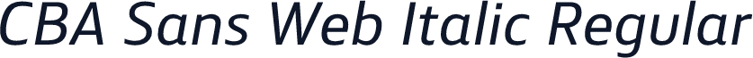 CBA Sans Web Italic Regular