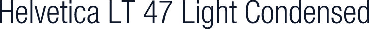 Helvetica LT 47 Light Condensed
