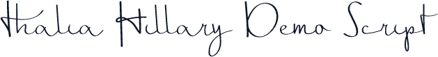 Thalia Hillary Demo Script
