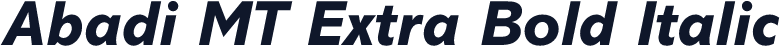 Abadi MT Extra Bold Italic