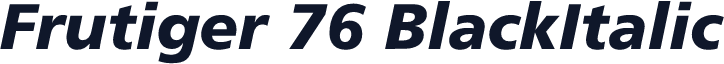 Frutiger 76 BlackItalic