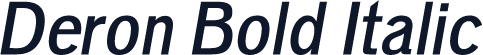 Deron Bold Italic