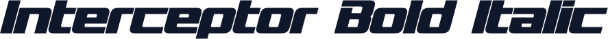 Interceptor Bold Italic