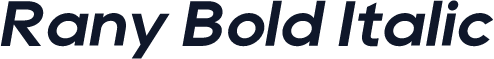 Rany Bold Italic