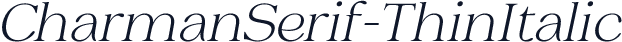 CharmanSerif-ThinItalic